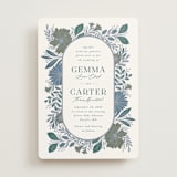 "Flourish" - Wedding Invitations in Bluemoon by Jen Owens - Front