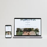 "Flourish" - Wedding Invitations in Bluemoon by Jen Owens - FREE Wedding Website