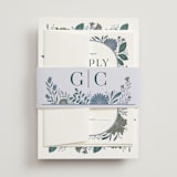 "Flourish" - Wedding Invitations in Bluemoon by Jen Owens - Assembled