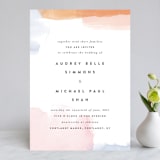 "Watercolor Wisp" - Wedding Invitations in Blush by Ariel Rutland - Front