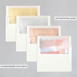 "Watercolor Wisp" - Wedding Invitations in Blush by Ariel Rutland - Envelope Liner Options