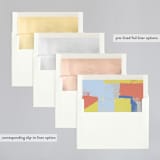 "Modern Muse" - Wedding Invitations in Bright by Rebecca Daublin - Envelope Liner Options