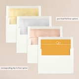 "The Happy Couple" - Wedding Invitations in Tangerine by R studio - Envelope Liner Options