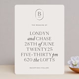 "Apropos" - Wedding Invitations in Au Lait by Design Lotus - Front