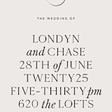 "Apropos" - Wedding Invitations in Au Lait by Design Lotus - Close-Up