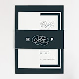 "Traditional" - Wedding Invitations in Navy by lena barakat - Assembled