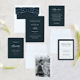 "Traditional" - Wedding Invitations in Navy by lena barakat - Invitation Suite