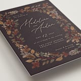 "Autumn Stroll" - Wedding Invitations in Moody by Erin German - Detail