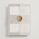 "Autumn Stroll" - Wedding Invitations in Moody by Erin German - Assembled with Vellum Wrap and Wax Seal