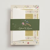 "whimsey floral" - Wedding Invitations in English Garden by Phrosné Barwood - Assembled with Belly Band