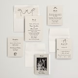 "simple monogram" - Wedding Invitations in Lace by Cass Loh - Invitation Suite