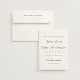 "Beautiful Day" - Wedding Invitations in Graphite by Leah Bisch - Invitation with Envelope