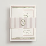 "Alento" - Wedding Invitations in Mauve by Pati Cascino - Assembled with Belly Band