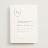 "Leighton" - Wedding Invitations in Lakeshore Blue by Jennifer Postorino - Front