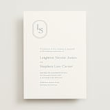 "Leighton" - Wedding Invitations in Lakeshore Blue by Jennifer Postorino - Front
