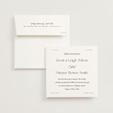 "Modern Romance" - Wedding Invitations in Obsidian by Jennifer Postorino - Invitation with Envelope