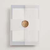 "strazzate" - Wedding Invitations in Santorini by chocomocacino - Assembled with Vellum Wrap and Wax Seal