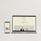 "Modern Love" - Wedding Invitations in Champagne by Helena Vitto - FREE Wedding Website