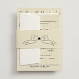 "Modern Love" - Wedding Invitations in Champagne by Helena Vitto - Assembled with Belly Band