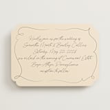 "French Whimsy Script" - Wedding Invitations in Champagne by Wallace Design Co. - Front