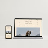 "French Whimsy Script" - Wedding Invitations in Champagne by Wallace Design Co. - FREE Wedding Website