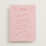 "The Bird Song" - Wedding Invitations in Peach by Helena Vitto - Front