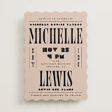 "Bold Stack" - Wedding Invitations in Noir by Alethea and Ruth - Front