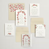 "Villa" - Wedding Invitations in Azalea by Everett Paper Goods - Invitation Suite