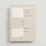 "Let's Say I Do" - Wedding Invitations in Ivory by Petra Kern - Assembled with Belly Band