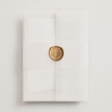 "Let's Say I Do" - Wedding Invitations in Ivory by Petra Kern - Assembled with Vellum Wrap and Wax Seal