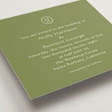 "Perriand" - Wedding Invitations in Moss by Megan Davis - Detail