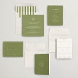 "Perriand" - Wedding Invitations in Moss by Megan Davis - Invitation Suite