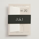 "Ayumi" - Wedding Invitations in Ivory by Melanie Kosuge - Assembled with Belly Band