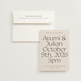"Ayumi" - Wedding Invitations in Ivory by Melanie Kosuge - Invitation with Envelope