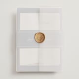 "Ritzy" - Wedding Invitations in French Blue by Nicoletta Savod - Assembled with Vellum Wrap and Wax Seal