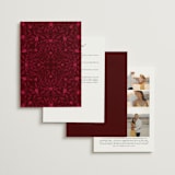 "Victorian Chic" - Wedding Invitations in Garnet by Morgan Kendall - Back of Card Options