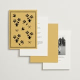 "Bold and Demure" - Wedding Invitations in Vintage by Studio Suku - Back of Card Options