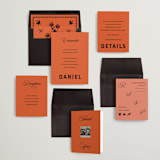 "Bold and Demure" - Wedding Invitations in Amaro by Claire - Invitation Suite