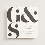 "monogram square" - Wedding Invitations in Charcoal by Lori Wemple - Front