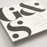 "monogram square" - Wedding Invitations in Charcoal by Lori Wemple - Detail