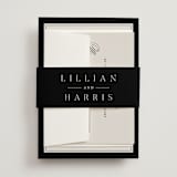 "Cambridge" - Wedding Invitations in Tuxedo by Amy Kross - Assembled with Belly Band