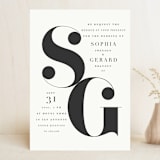 "Modern Initials" - Wedding Invitations in Buttercream by Lori Wemple - Front