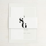"Modern Initials" - Wedding Invitations in Buttercream by Lori Wemple - Assembled