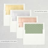 "Laurel of Greens" - Wedding Invitations in Midnight by Jennifer Wick - Envelope Liner Options