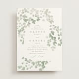 "Vining" - Wedding Invitations in Eucalyptus by Kristie Kern - Front