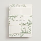 "Vining" - Wedding Invitations in Eucalyptus by Kristie Kern - Assembled with Belly Band
