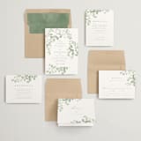"Vining" - Wedding Invitations in Eucalyptus by Kristie Kern - Invitation Suite