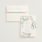 "Vining" - Wedding Invitations in Eucalyptus by Kristie Kern - Invitation with Envelope