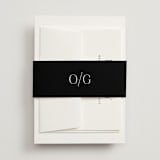 "Classy Type" - Wedding Invitations in Lily by Hooray Creative - Assembled with Belly Band