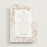 "Sketched Flora" - Wedding Invitations in Cream by Paper Raven Co. - Front